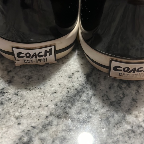 COACH SNEAKERS EUC SZ 7.5 tan and brown - Picture 7 of 8